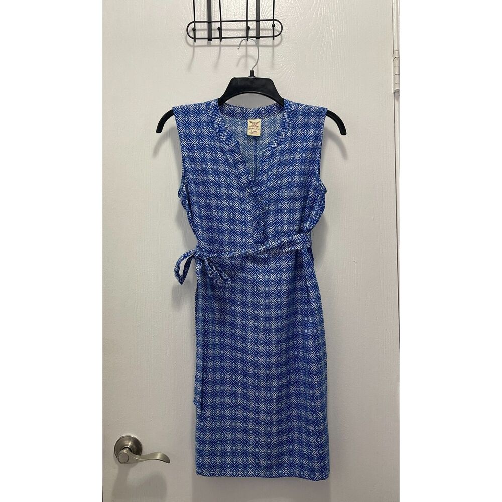 Faded Glory Women's Geometric Print Belted Dress